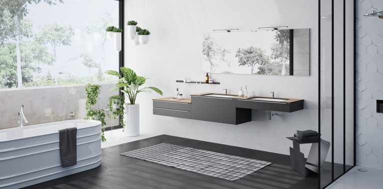 Salle de bain moderne et lumineuse